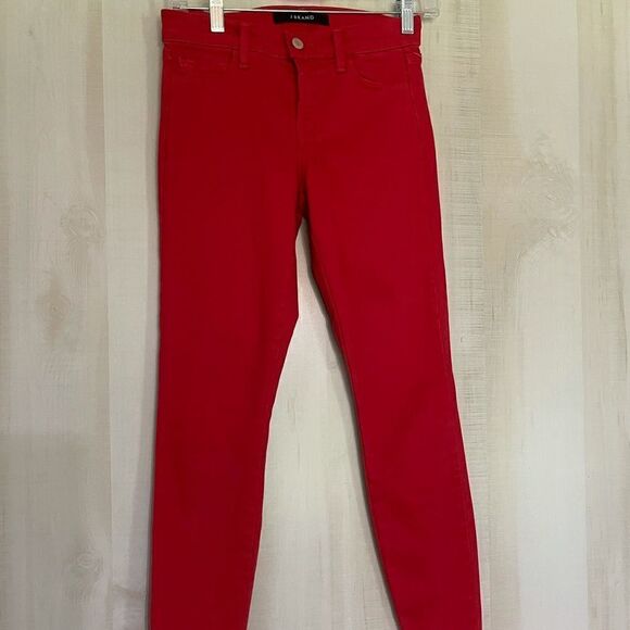 J Brand red skinny crop jeans, size 25 - Picture 1 of 15